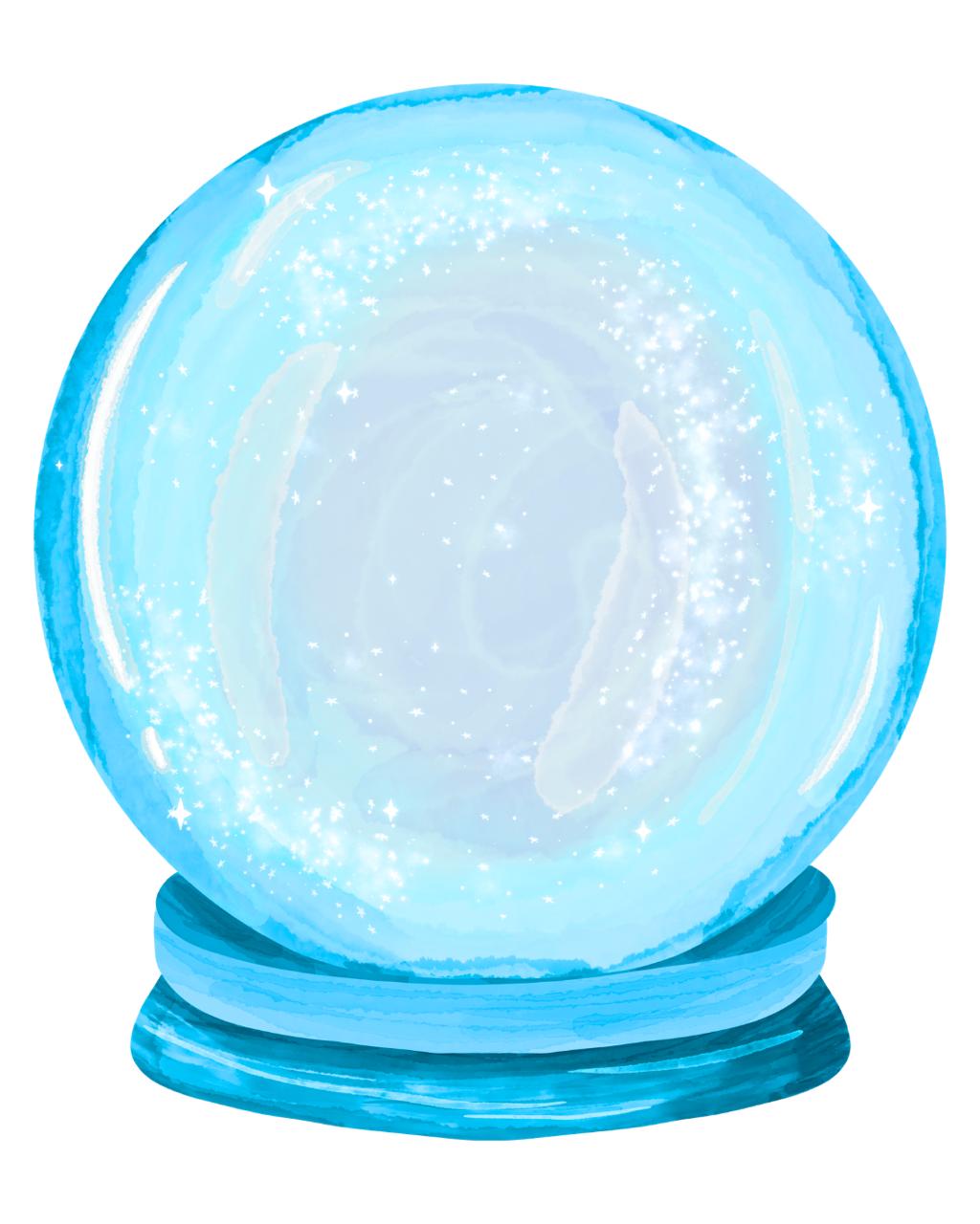 Watercolor crystal ball